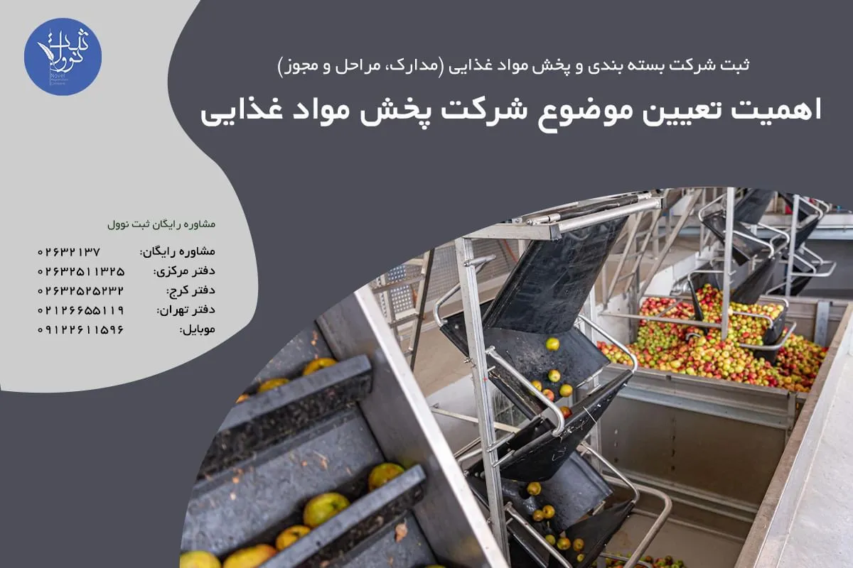 اهمیت تعیین موضوع شرکت پخش مواد غذایی