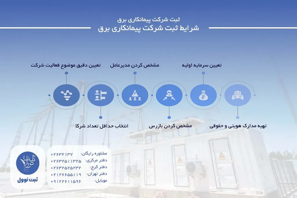 شرایط ثبت شرکت پیمانکاری برق