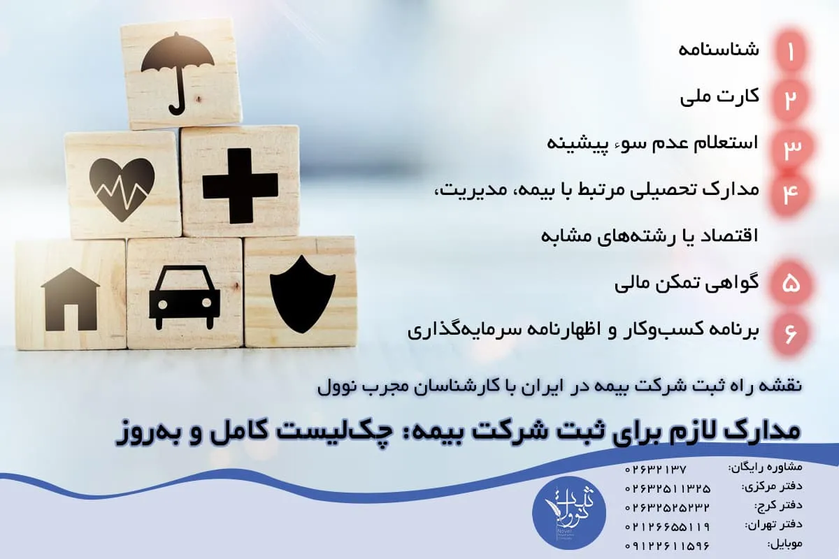 مدارک لازم برای ثبت شرکت بیمه: چکلیست کامل و بهروز